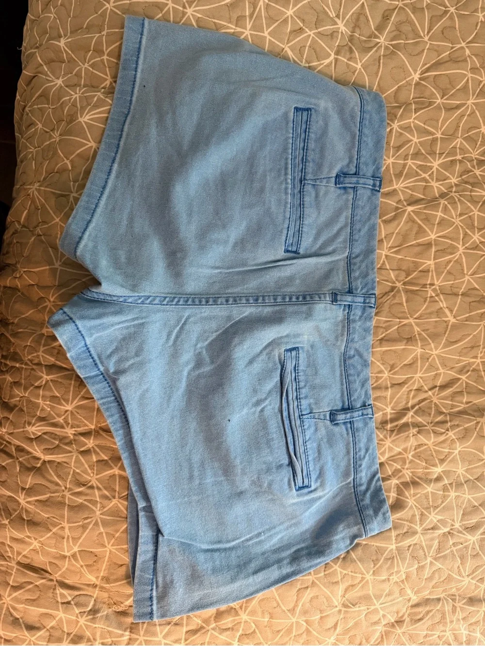 Express Light Blue Chino Micro Shorts Size 10